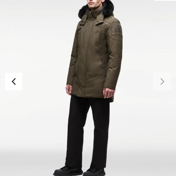 Moose Knuckles Khaki Green mid-length Winter Jacket - Picture 3 of 3